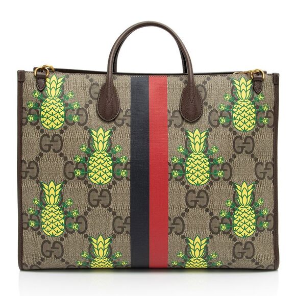Gucci Jumbo GG Supreme Dollar Pineapple Medium Tote - Picture 3 of 16